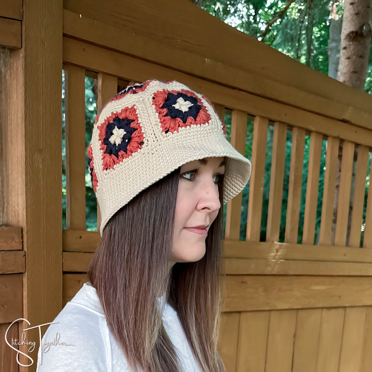 Crochet Granny Square Bucket Hat Pattern Stitching Together crochet-granny-square-bucket-hat-pattern-stitching-together