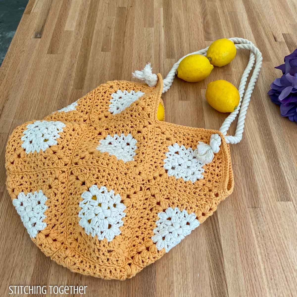 Pineapple crochet best sale market bag pattern