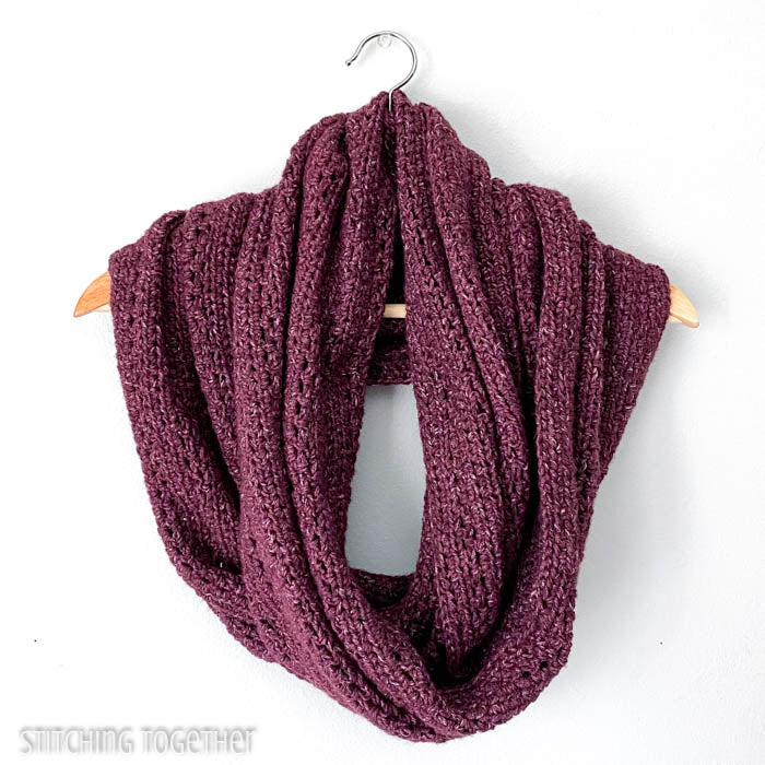Hartfield Oversized Crochet Infinity Scarf Pattern – Stitching Together