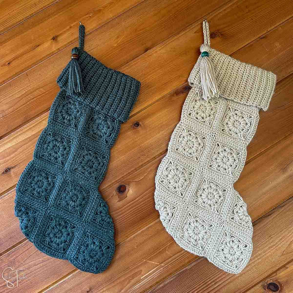 Flower Granny Square Stocking Pattern