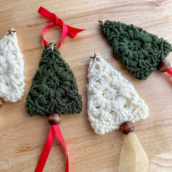 Granny Square Christmas Tree Ornament Crochet Pattern