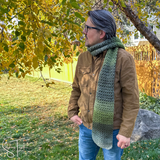 Crochet Mossy Men's Scarf Pattern