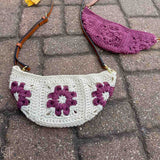 Small Floral Granny Square Crossbody Bag Crochet Pattern