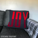 Christmas joy crochet pillow