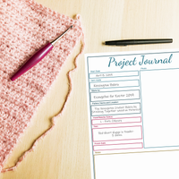 project journal for knit or crochet