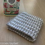 striped crochet washcloth