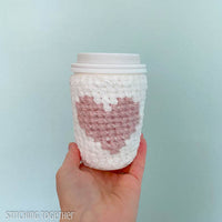 heart coffee sleeve crochet 