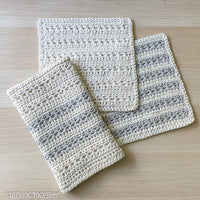 crochet kitchen dish towel and dishcloths