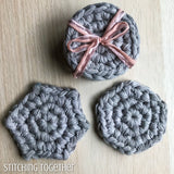 3 different types of crochet face scrubbies