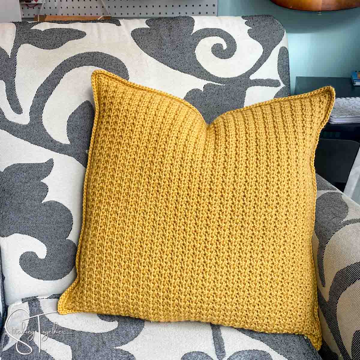 Crochet Cushion Throw Pillow Cover Pattern Crochet Textured Pillow